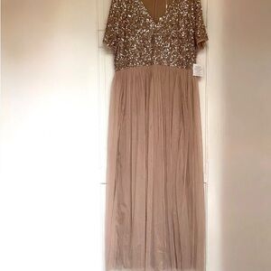 Forever 21 Glittering Beige Gown